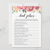 Papa grappen met antwoorden Baby shower spel Kaart (Voorkant)