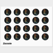Papa grappen zijn hoe de ogen rollen grappige gesc ronde sticker (Vel)