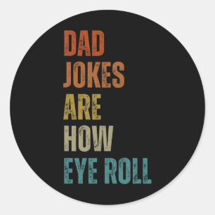 Papa grappen zijn hoe de ogen rollen grappige gesc ronde sticker