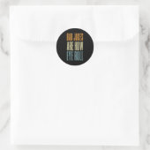 Papa grappen zijn hoe de ogen rollen Vaderdag Ronde Sticker (Tas)