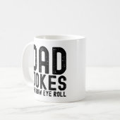 Papa grappen zijn hoe Eye Roll Cool Vader Slogan Koffiemok (Voorkant links)