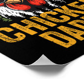 Papa  Grappig Boer Kippen Vaders Dag Me Poster (Hoek)