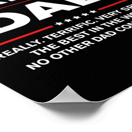 Papa - Grappig Donald Trump Vaders Day Gift Poster (Hoek)