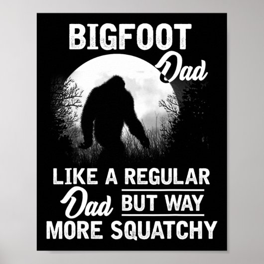 Papa Grappig Sasquatch Bigfoot Vaders Day Gift Poster (Voorkant)