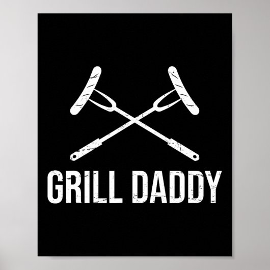 Papa Grappig Vaders Dag Gift-grillfather-grill Pap Poster (Voorkant)