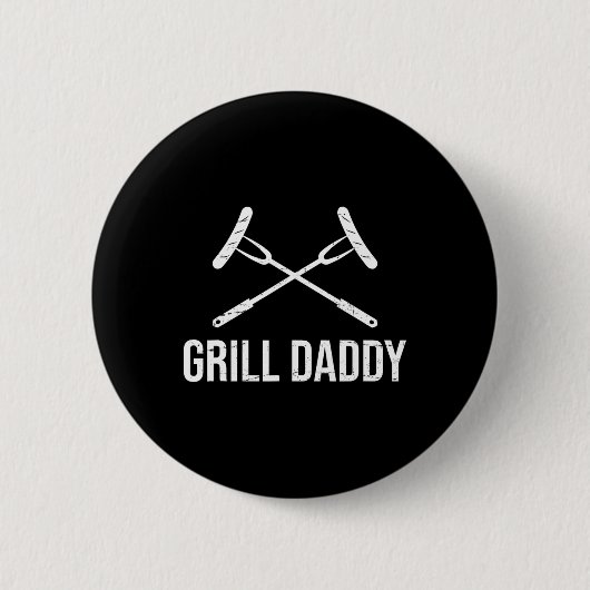 Papa Grappig Vaders Dag Gift-grillfather-grill Pap Ronde Button 5,7 Cm (Voorkant)