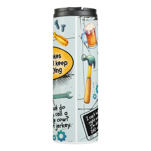 Papa Grappige grappen Tumbler Thermosbeker (Achterkant)