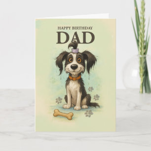 Papa Grappige Verjaardag met Eigenzinnige Schattig Kaart