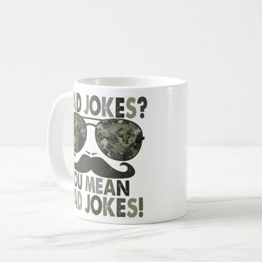 "Papa grapt" Camouflage Koffiemok (Voorkant links)