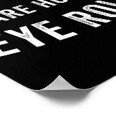 Papa grapt hoe eye roll voor vaders dag verjaardag poster (Hoek)