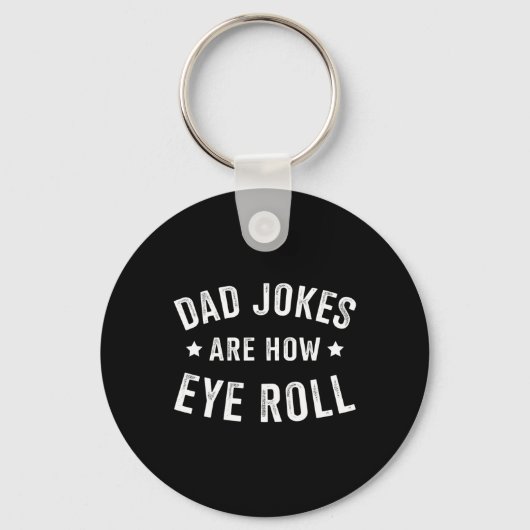 Papa grapt hoe eye roll voor vaders dag verjaardag sleutelhanger (Voorkant)