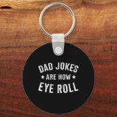 Papa grapt hoe eye roll voor vaders dag verjaardag sleutelhanger (Voorkant)