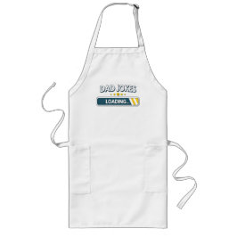 Papa grapt met laden... lang schort