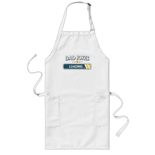 Papa grapt met laden... lang schort (Voorkant)