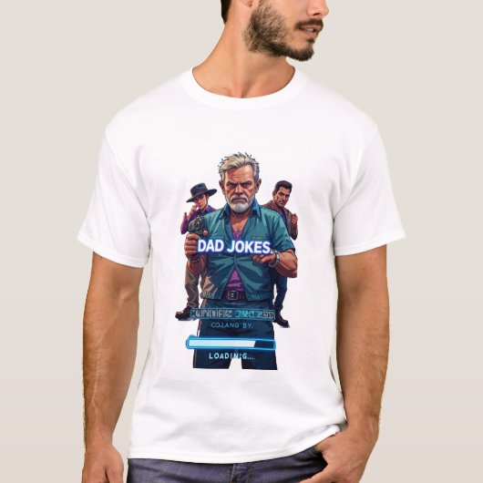Papa grapt met laden... t-shirt (Voorkant)