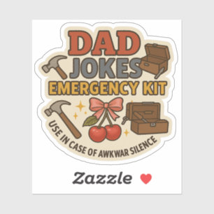 Papa grapt noodpakket Vaderdag Sticker