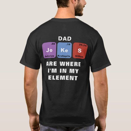 Papa grapt "Periodic Chart" Grappig T-shirt (Achterkant)