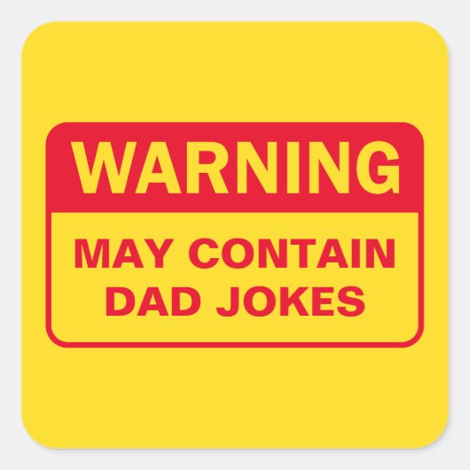 Papa grapt waarschuwingslabel vierkante sticker (Voorkant)