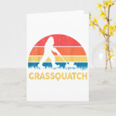 Papa Grasmaaien Grquatch Bigfoot Maaier Cadeau Gra Kaart (Gele Bloem)