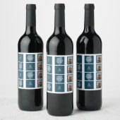 Papa Grid Vaderdag Wine Label Set Wijn Etiket (Flessen)