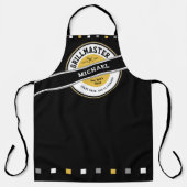 Papa Grill Master Apron op Black Schort (Voorkant)