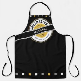 Papa Grill Master Apron op Black Schort