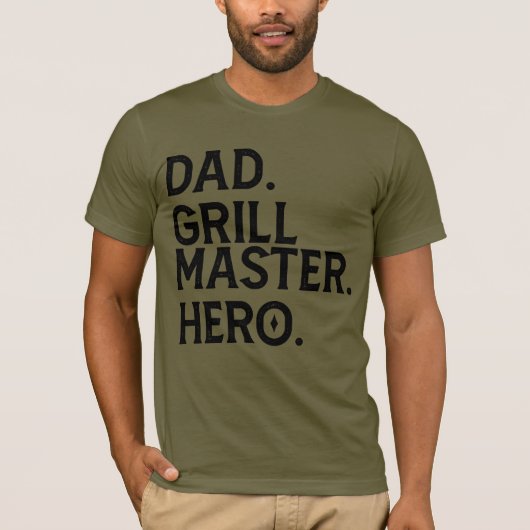 Papa Grill Master Held - Grappige Papa Grilling T-shirt (Voorkant)