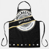 Papa Grill meester Apron op Black Schort (Voorkant)