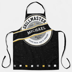 Papa Grill meester Apron op Black Schort