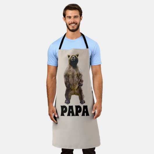 PAPA GRIZZLY BEER DAD FUNNY GRILLOUT SCHORT (Gedragen)