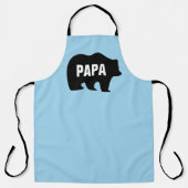 PAPA GRIZZLY BEER DAD VADERDAG FUNNY APRON SCHORT (Voorkant)
