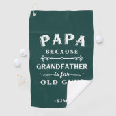 Papa | Grootvader is voor oude jongens Golfhanddoek (Insitu)