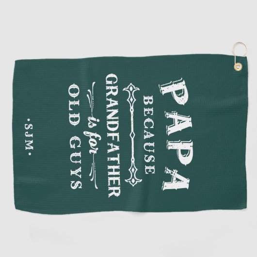Papa | Grootvader is voor oude jongens Golfhanddoek (Horizontaal)