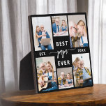 Papa Grootvader Kleinkinderen Fotocollage Fotoplaat<br><div class="desc">Vier de speciale band tussen Papa en zijn kleinkinderen met onze "Papa Grandfather Grandchildren Photo Collage" plaquette. Deze gepersonaliseerde plaquette toont prachtig een collectie van gekoesterde foto's en legt kostbare momenten en herinneringen vast die Papa en zijn geliefde kleinkinderen met elkaar delen. De hartverwarmende titel "Papa" die prominent wordt getoond,...</div>