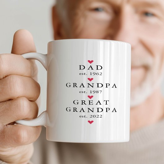 Papa | Grootvader | Overgrootvader Jaar sinds Koffiemok