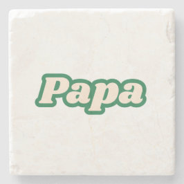 papa | Grootvader, vader Stenen Onderzetter