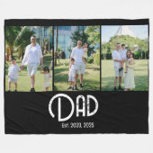Papa Grunge tekst 3 foto Fleece Deken (Voorkant (Horizontaal))