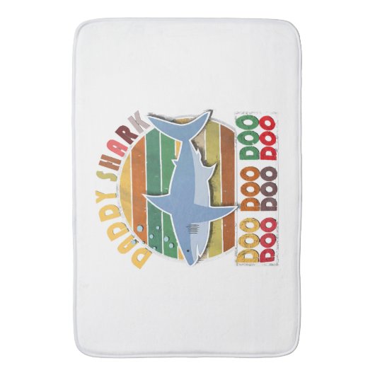  papa haai vaders dag badmat (Voorkant Verticaal)