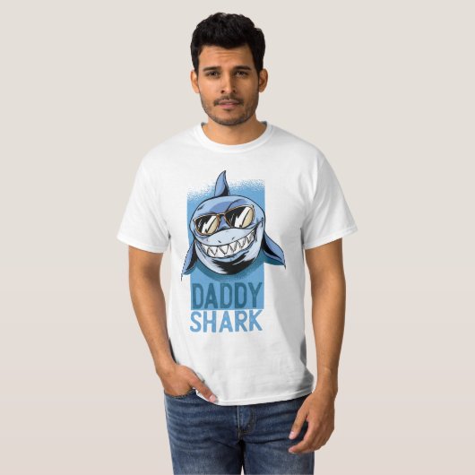 Papa-haaienvaders dag t-shirt (Voorkant volledig)