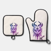 papa handgrepen voor keuken ovenwant & pannenlap set (Voorkant)