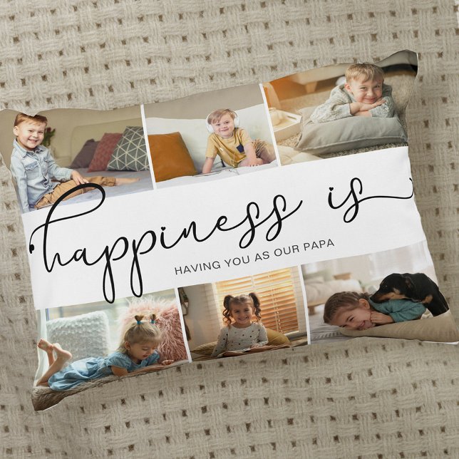 Papa Happiness is 6 Foto Collage Accent Kussen (Creator heeft geüpload)