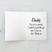 Papa Happy Birthday Photo Template RustiBlue Kaart (Binnen)