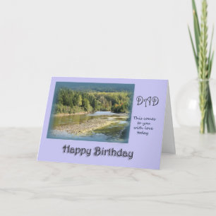 Papa Happy Birthday - zalm vissen rivier Kaart