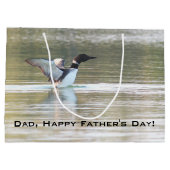 Papa Happy Fathers Day Large Cadeautasje (Achterkant)