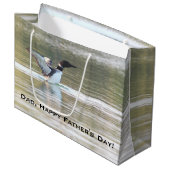 Papa Happy Fathers Day Large Cadeautasje (Voorkant Gekanteld)