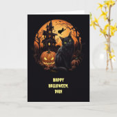 Papa Happy Halloween Tekst Leuke Heks Kaart (Gele Bloem)