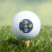 Papa - Happy Vaderdag Navy Blue Golfballen (Insitu Shirt)