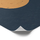 Papa - Happy Vaderdag Navy Blue Poster (Hoek)