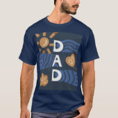 Papa - Happy Vaderdag Navy Blue T-shirt (Voorkant)