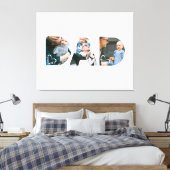Papa Hart Collage Vaderdag Keepsake Foto Canvas Afdruk (Insitu (Slaapkamer))